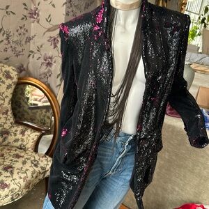 Disco Night Party Formal Gala Sequence embellished  Blazer Jacket Cocktail